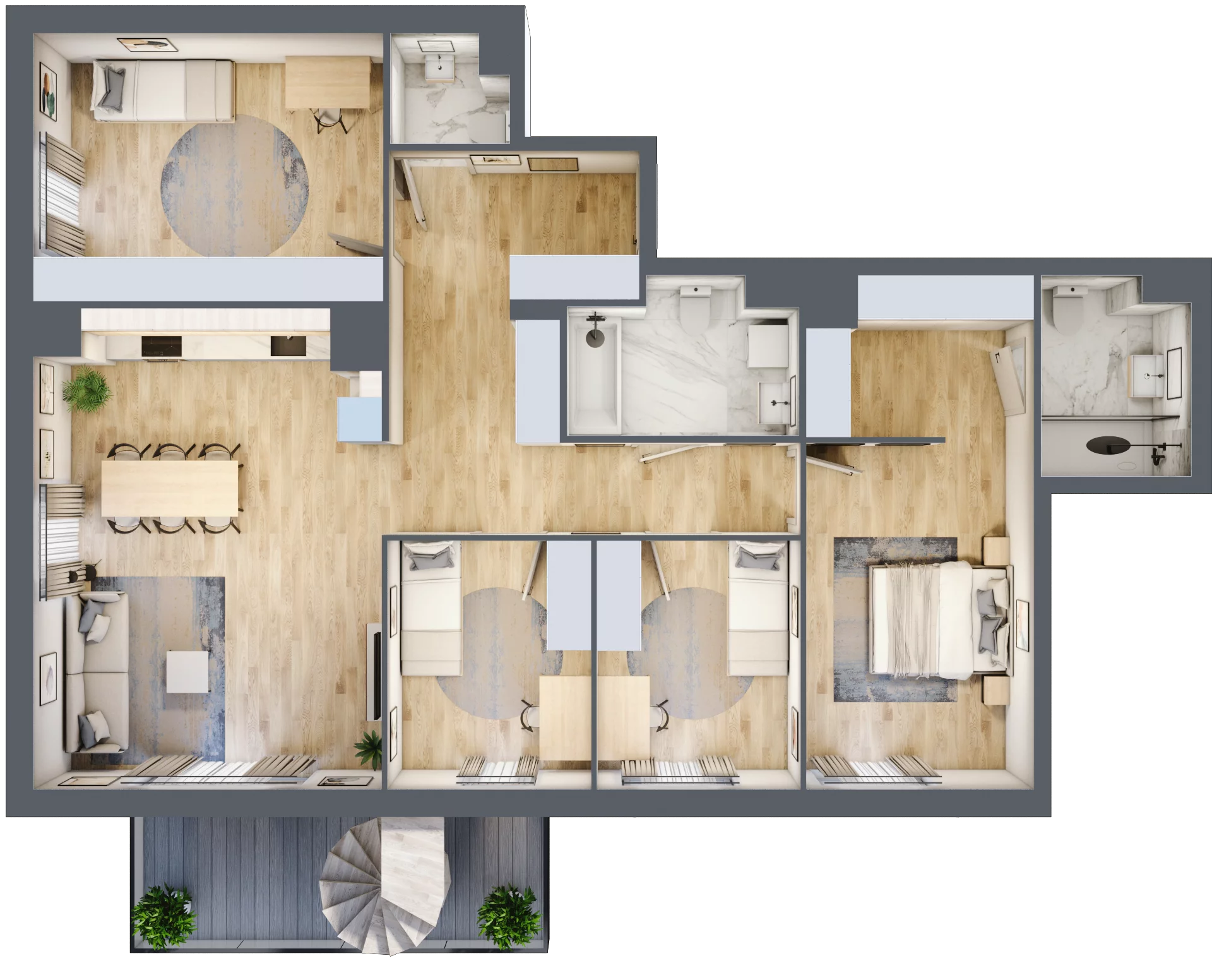 5 pokoi, apartament 118,61 m², piętro 6, oferta nr MA033, ale!KEN, Warszawa, Ursynów, Ursynów Centrum, ul. Indiry Gandhi 7