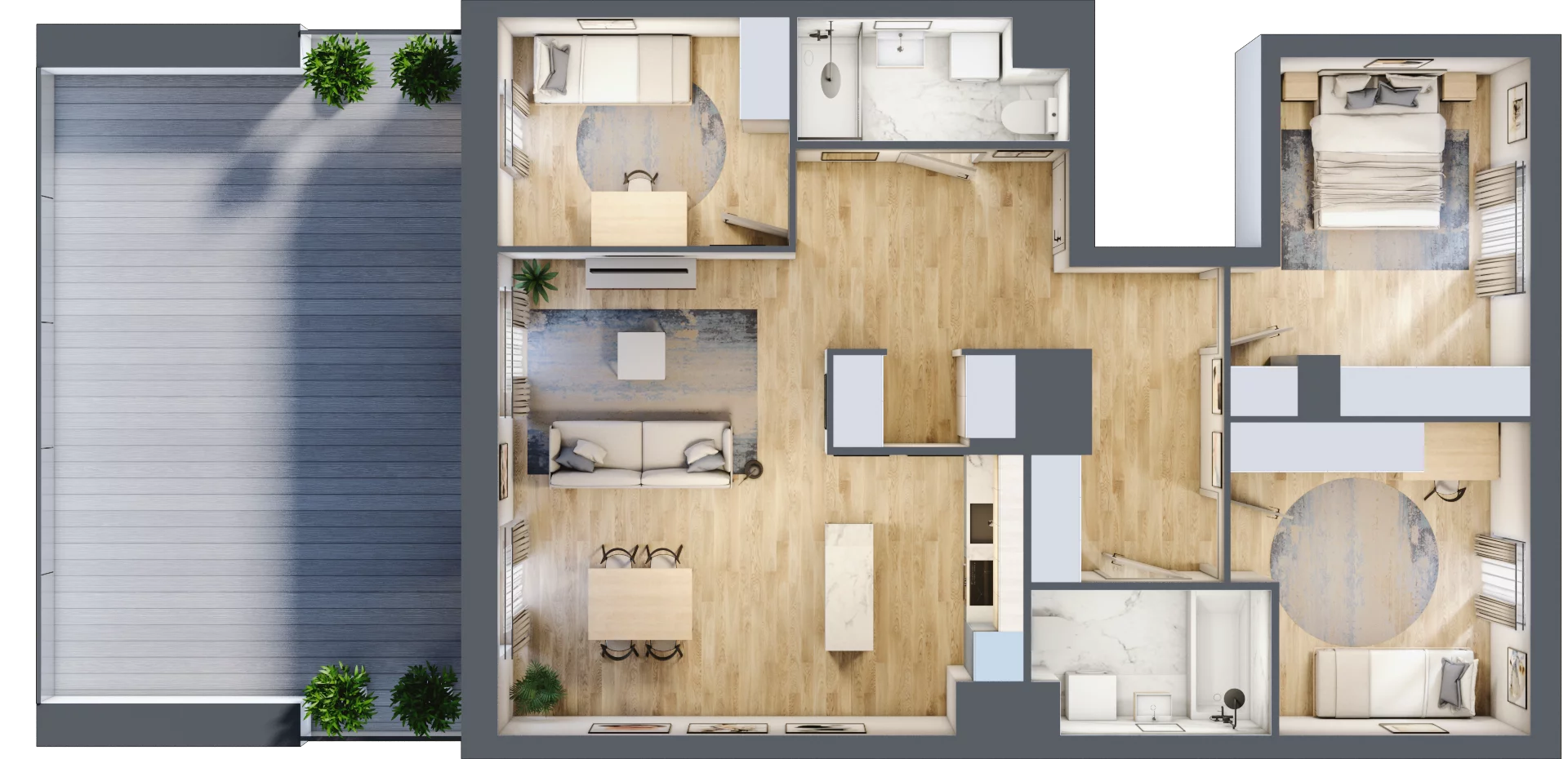 4 pokoje, apartament 93,79 m², piętro 1, oferta nr MA034, ale!KEN, Warszawa, Ursynów, Ursynów Centrum, ul. Indiry Gandhi 7