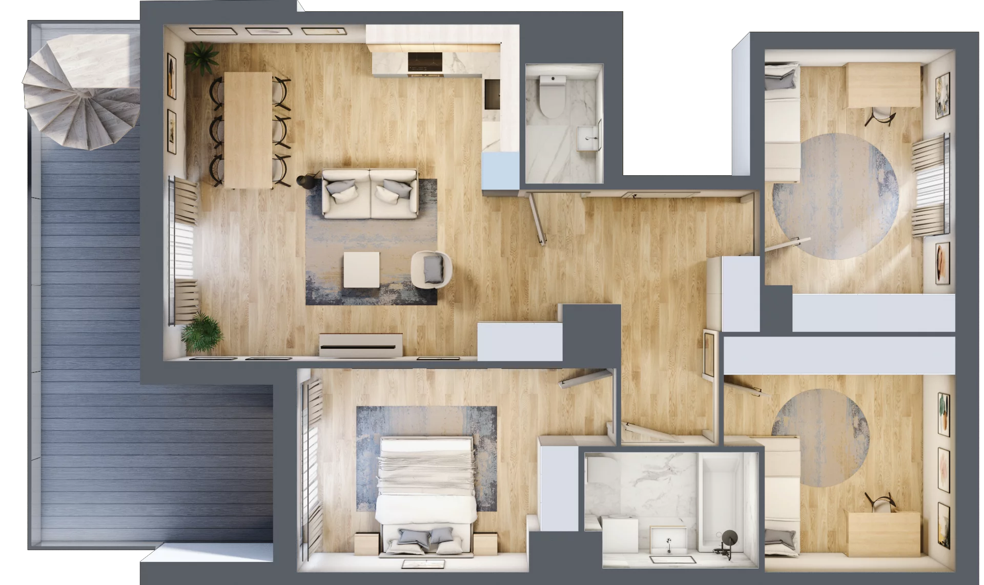 4 pokoje, apartament 88,99 m², piętro 6, oferta nr MA086, ale!KEN, Warszawa, Ursynów, Ursynów Centrum, ul. Indiry Gandhi 7
