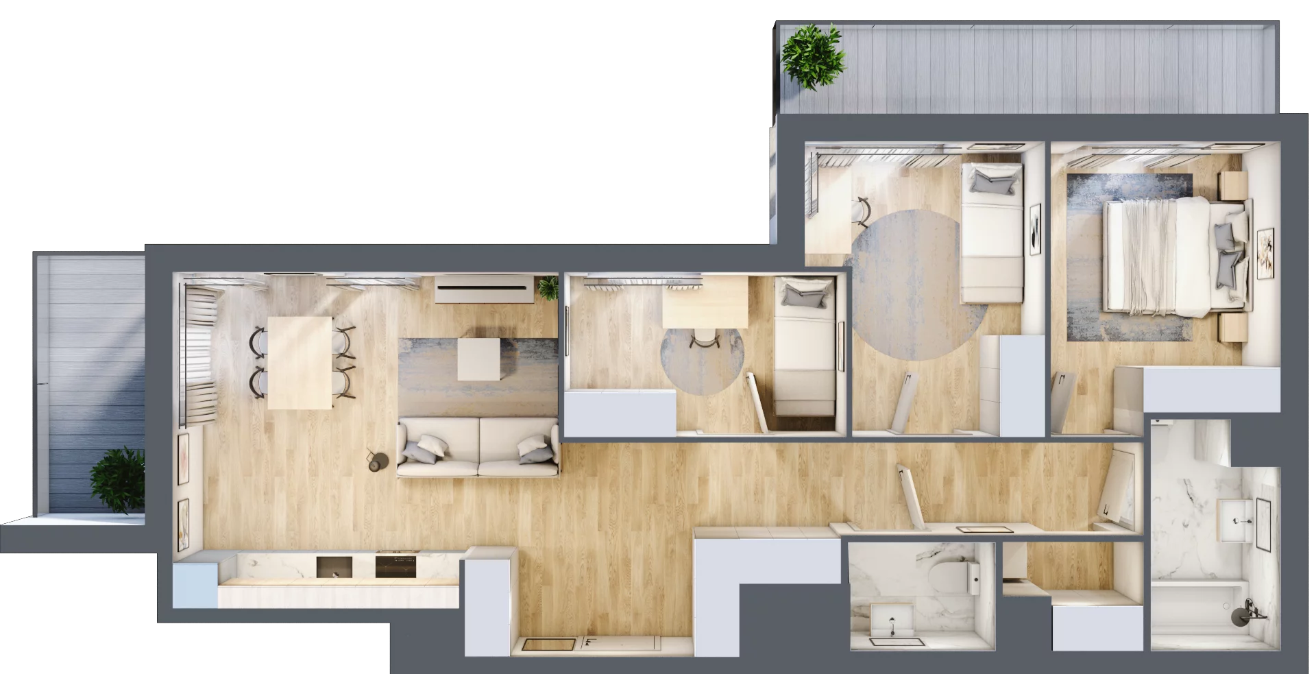 4 pokoje, apartament 79,63 m², piętro 6, oferta nr MA032, ale!KEN, Warszawa, Ursynów, Ursynów Centrum, ul. Indiry Gandhi 7