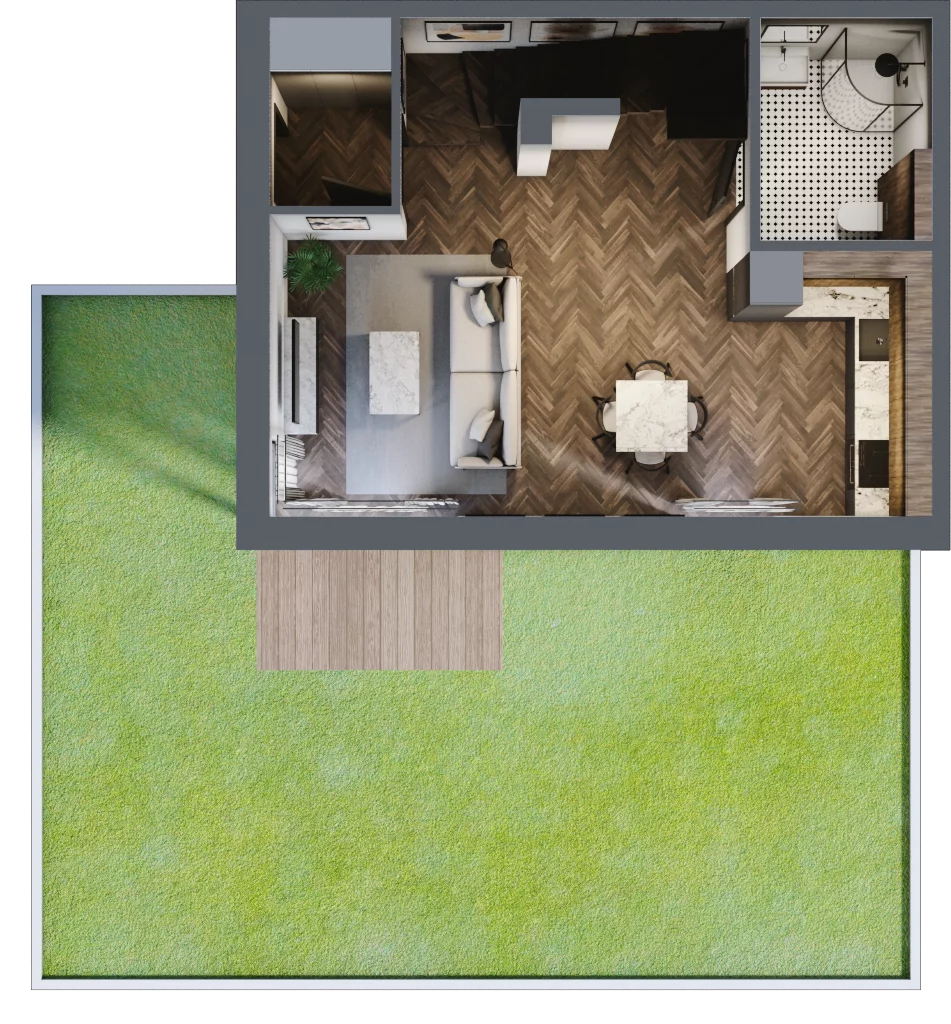 Dom 70,00 m², oferta nr 25.1 , Tesoro Golf Park 4PLEX, Pętkowice, ul. Parkowa