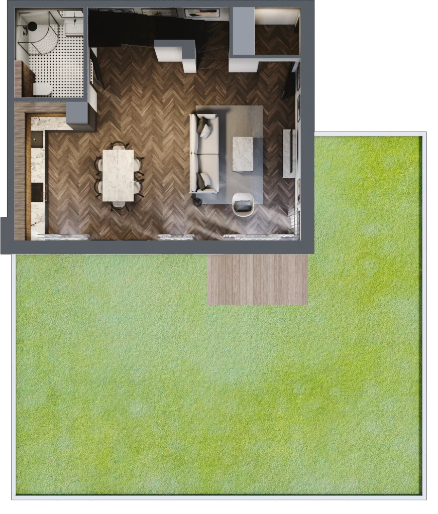 Dom 91,00 m², oferta nr 22.1 , Tesoro Golf Park 4PLEX, Pętkowice, ul. Parkowa