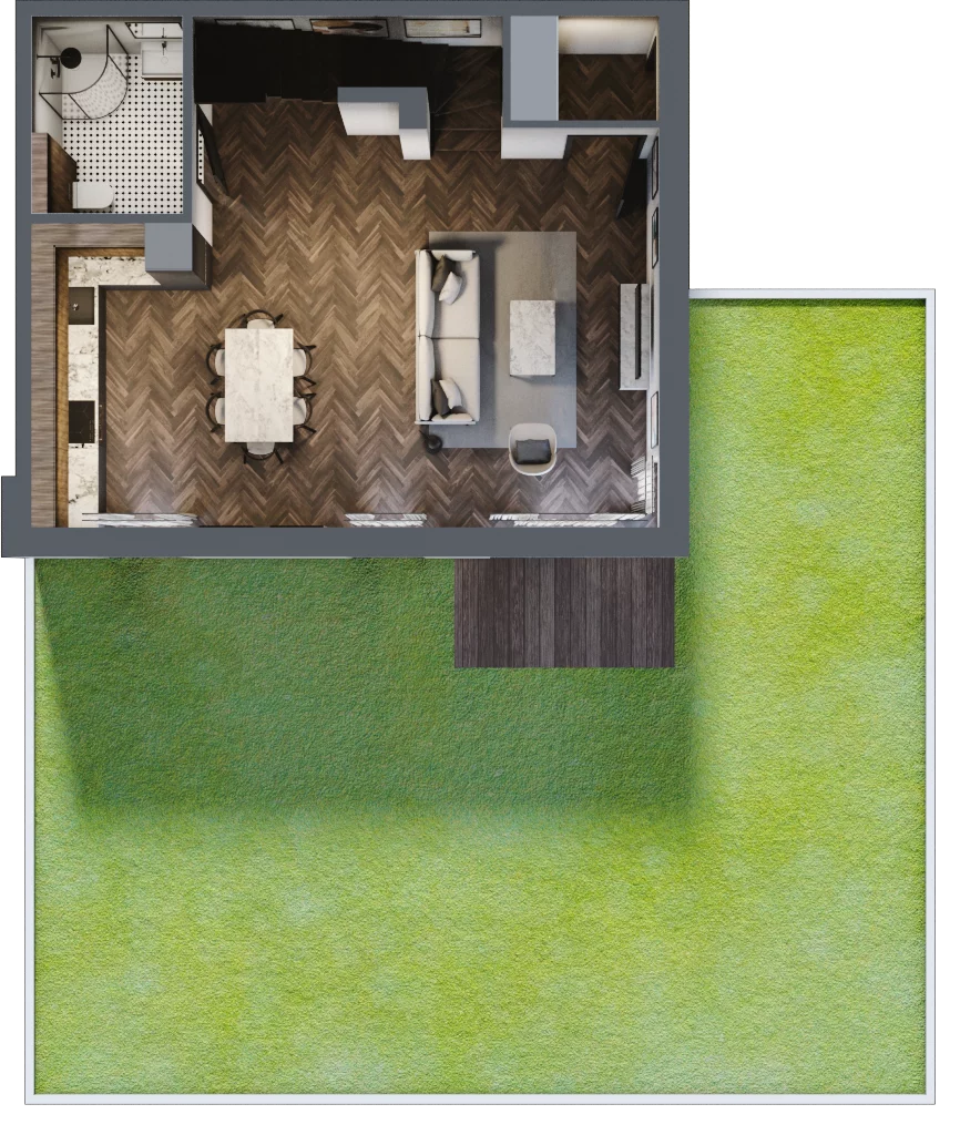 Dom 91,00 m², oferta nr 13.2., Tesoro Golf Park 4PLEX, Pętkowice, ul. Parkowa