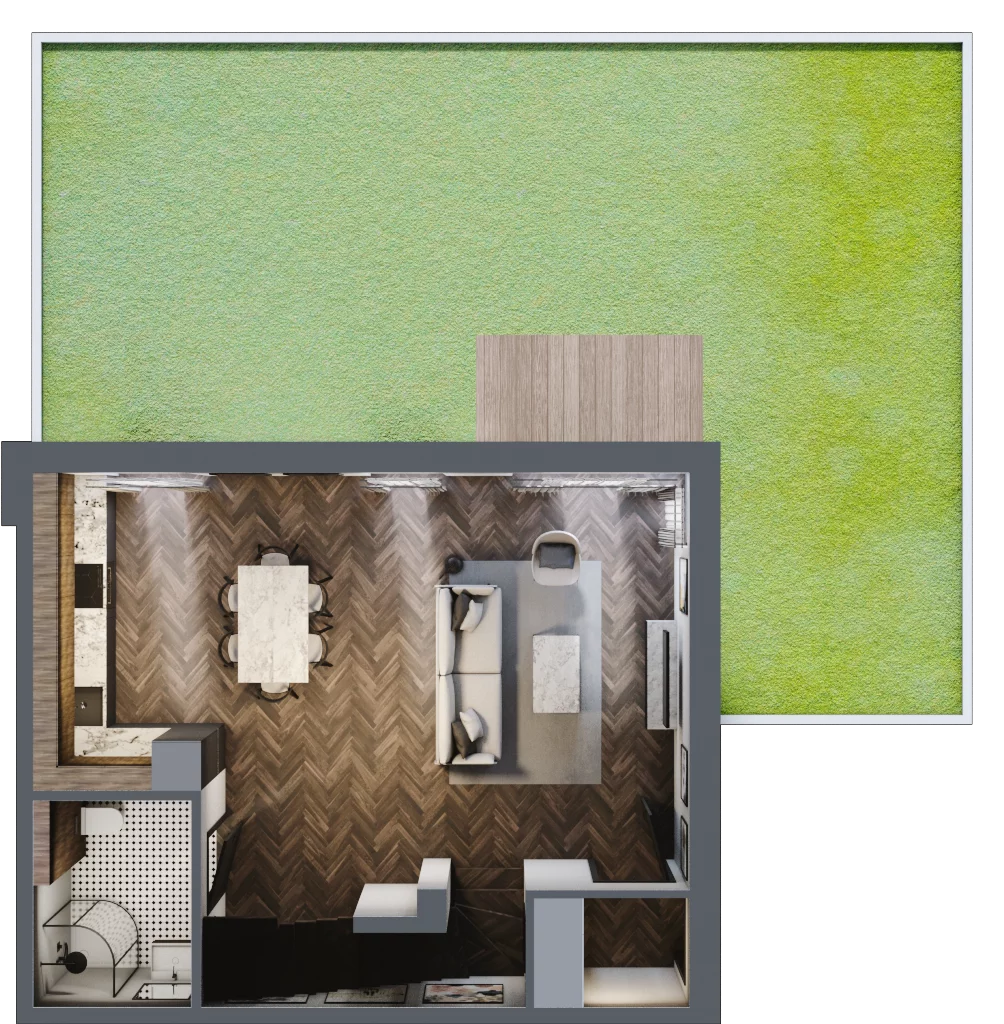 Dom 91,00 m², oferta nr 13.1., Tesoro Golf Park 4PLEX, Pętkowice, ul. Parkowa