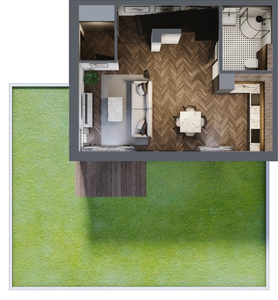 Dom 70,00 m², oferta nr 14.2., Tesoro Golf Park 4PLEX, Pętkowice, ul. Parkowa