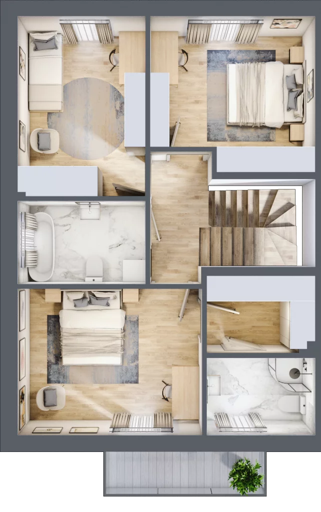 Dom 129,96 m², oferta nr 13/1, Dzielnica Hrabska - etap IV - domy z garażami, Falenty Nowe, ul. Droga Hrabska 4G