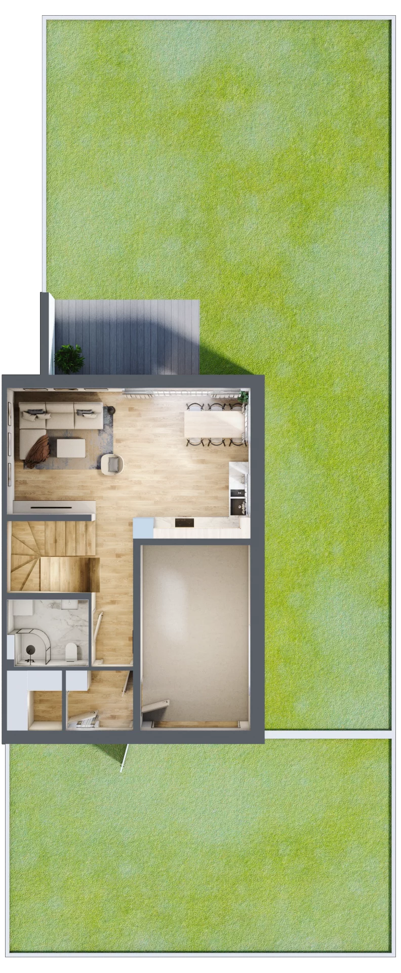 Dom 129,96 m², oferta nr 14/1, Dzielnica Hrabska - etap IV - domy z garażami, Falenty Nowe, ul. Droga Hrabska 4G