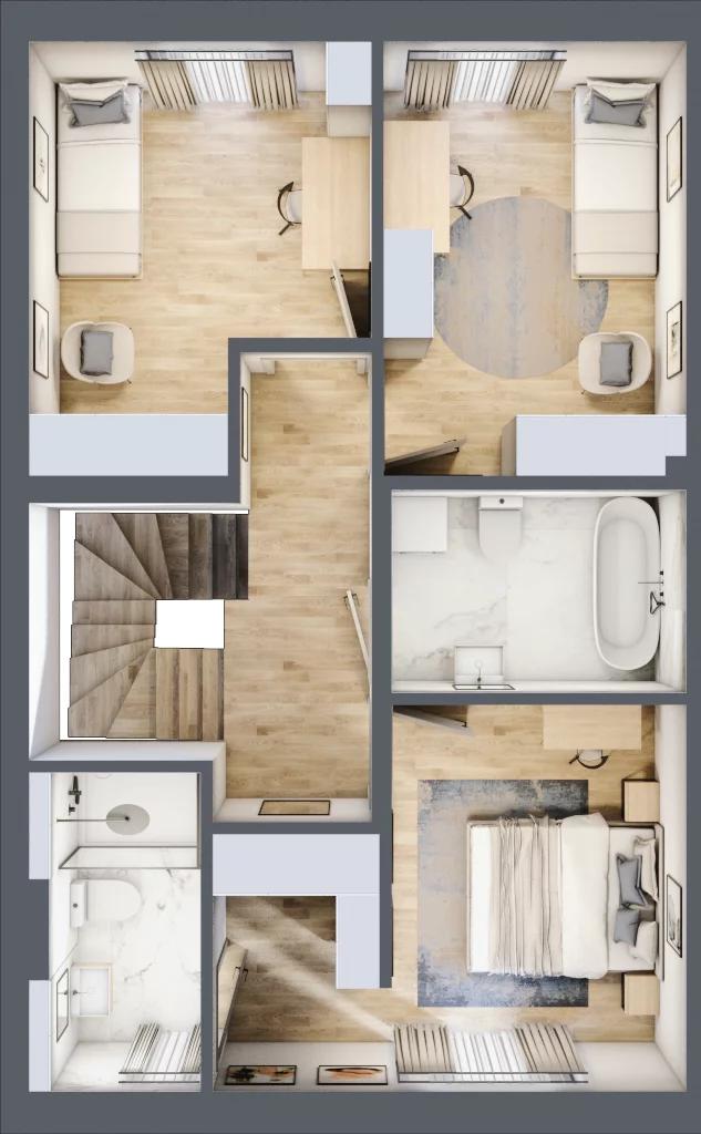 Dom 109,84 m², oferta nr 14/2, Dzielnica Hrabska - etap IV - domy z garażami, Falenty Nowe, ul. Droga Hrabska 4G