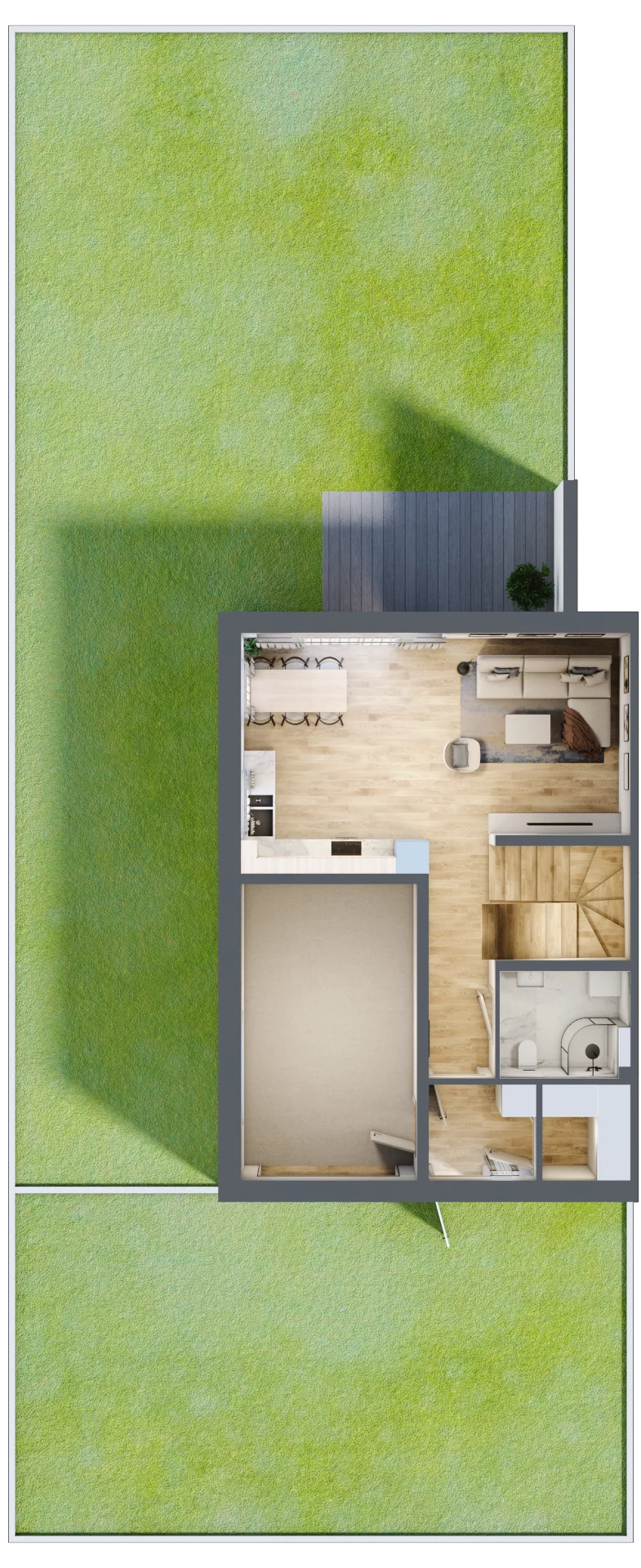 Dom 129,96 m², oferta nr 15/1, Dzielnica Hrabska - etap IV - domy z garażami, Falenty Nowe, ul. Droga Hrabska 4G