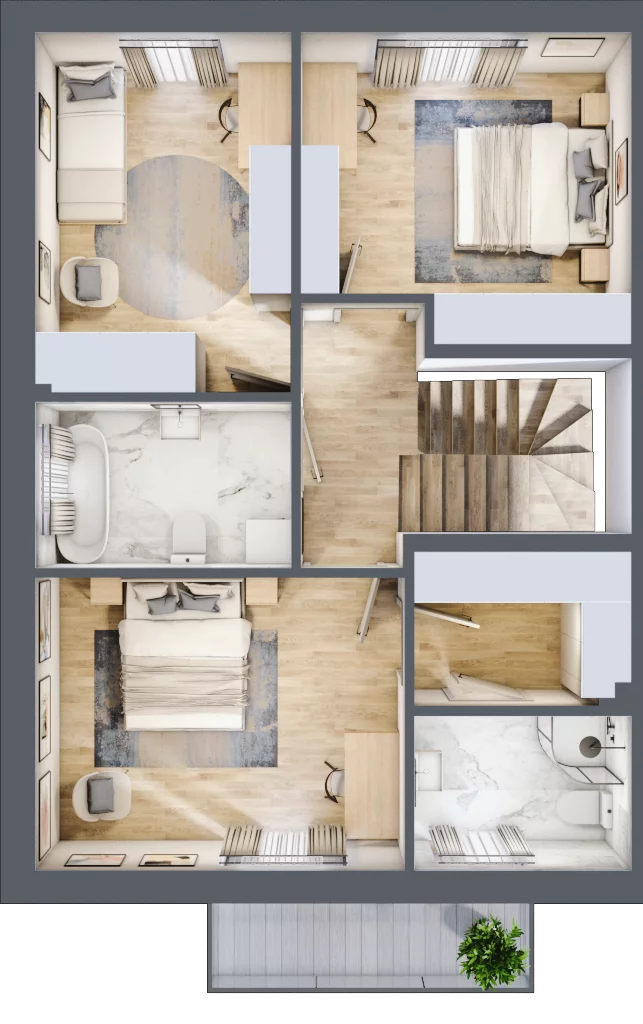 Dom 129,96 m², oferta nr 15/1, Dzielnica Hrabska - etap IV - domy z garażami, Falenty Nowe, ul. Droga Hrabska 4G