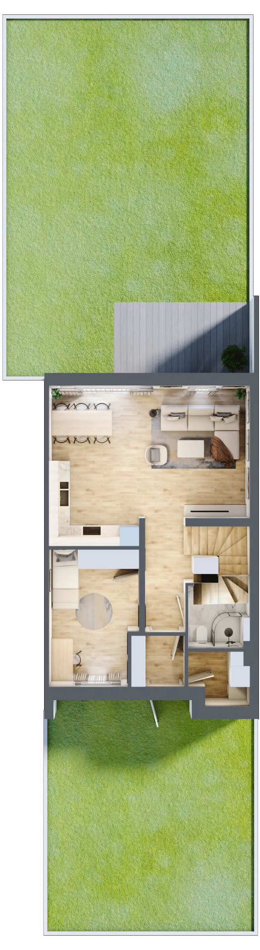 Dom 109,84 m², oferta nr 21/2, Dzielnica Hrabska - etap IV - domy z garażami, Falenty Nowe, ul. Droga Hrabska 4G