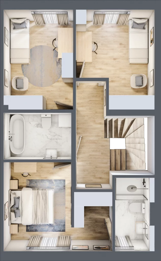 Dom 109,84 m², oferta nr 21/2, Dzielnica Hrabska - etap IV - domy z garażami, Falenty Nowe, ul. Droga Hrabska 4G