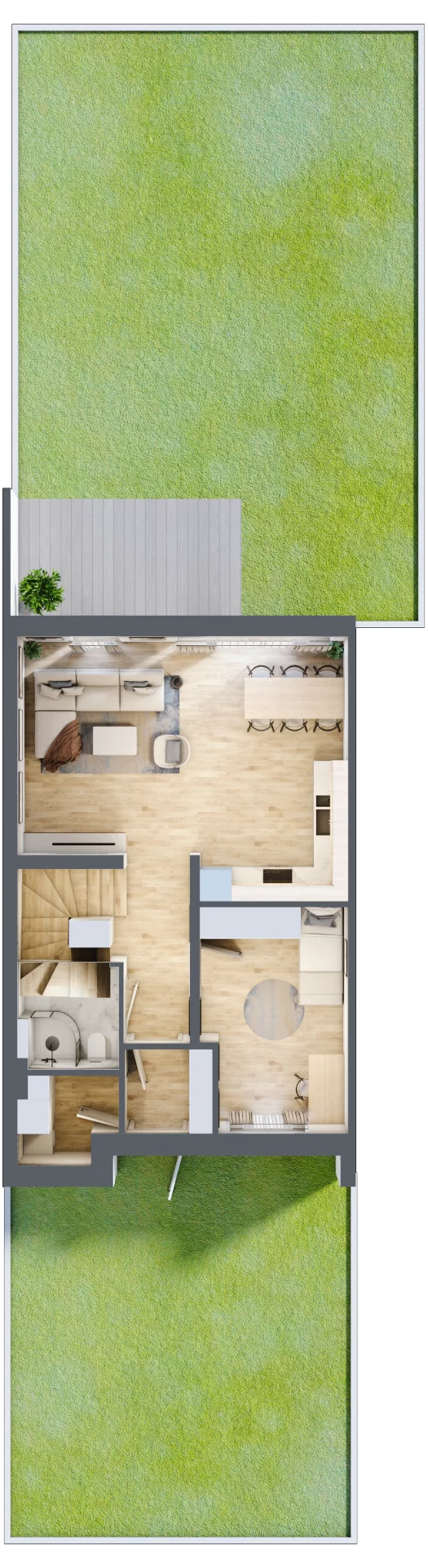 Dom 109,84 m², oferta nr 22/2, Dzielnica Hrabska - etap IV - domy z garażami, Falenty Nowe, ul. Droga Hrabska 4G