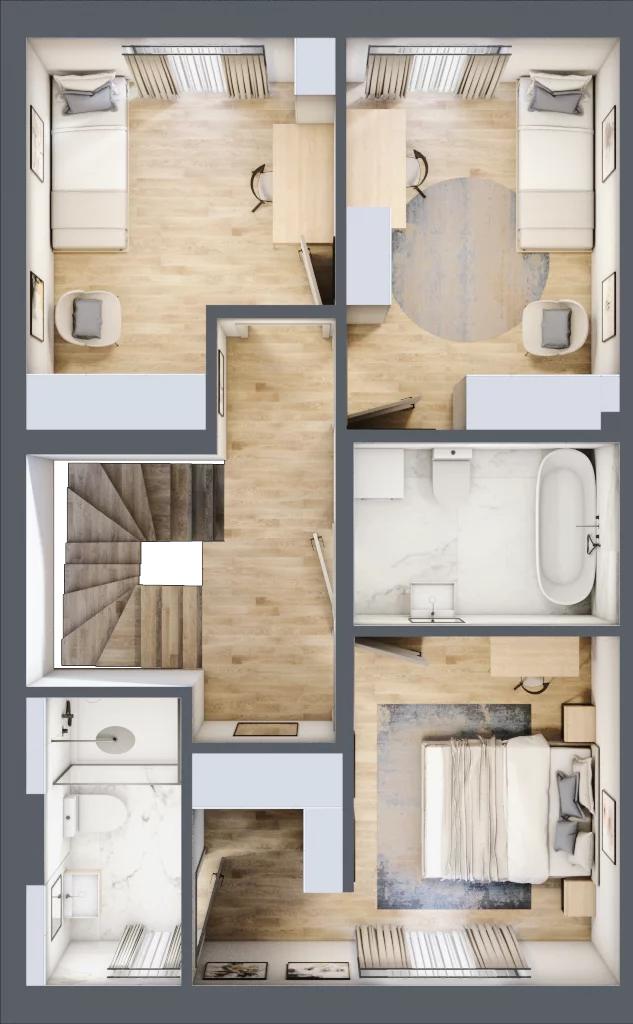 Dom 109,84 m², oferta nr 22/2, Dzielnica Hrabska - etap IV - domy z garażami, Falenty Nowe, ul. Droga Hrabska 4G
