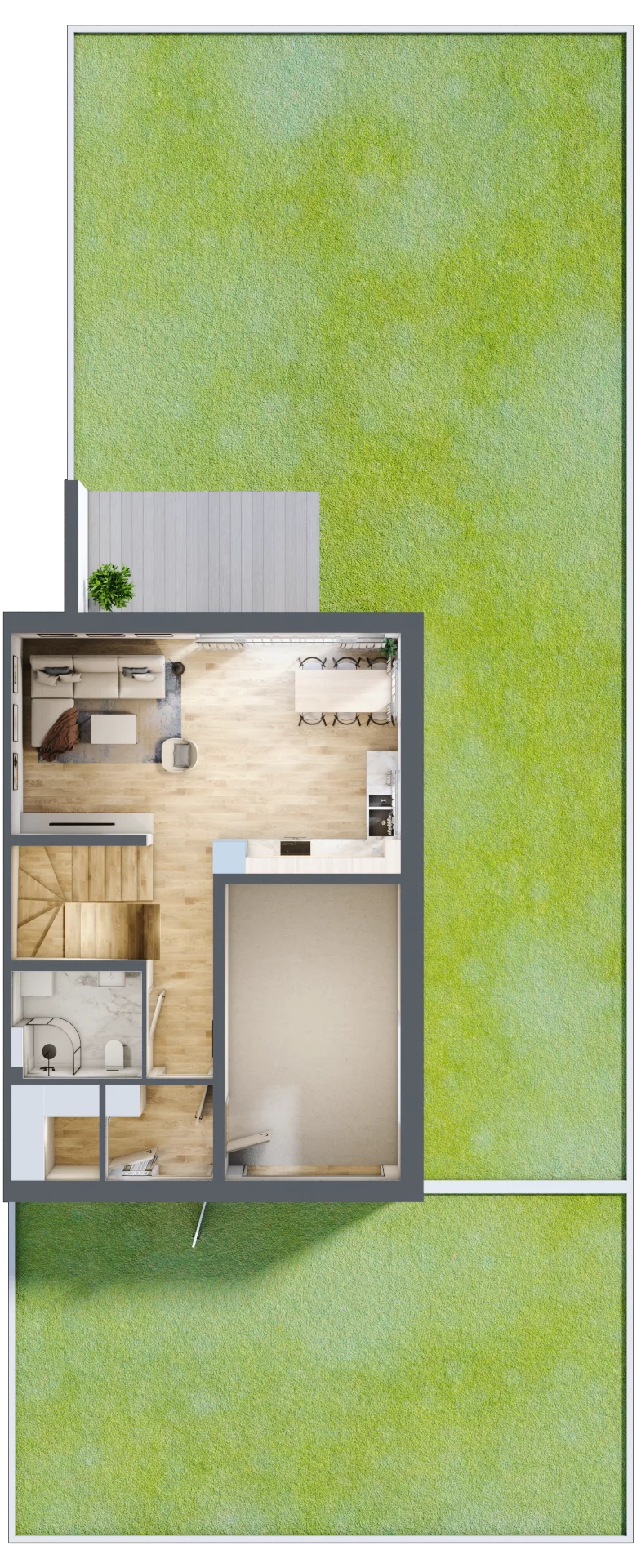 Dom 129,96 m², oferta nr 22/1, Dzielnica Hrabska - etap IV - domy z garażami, Falenty Nowe, ul. Droga Hrabska 4G