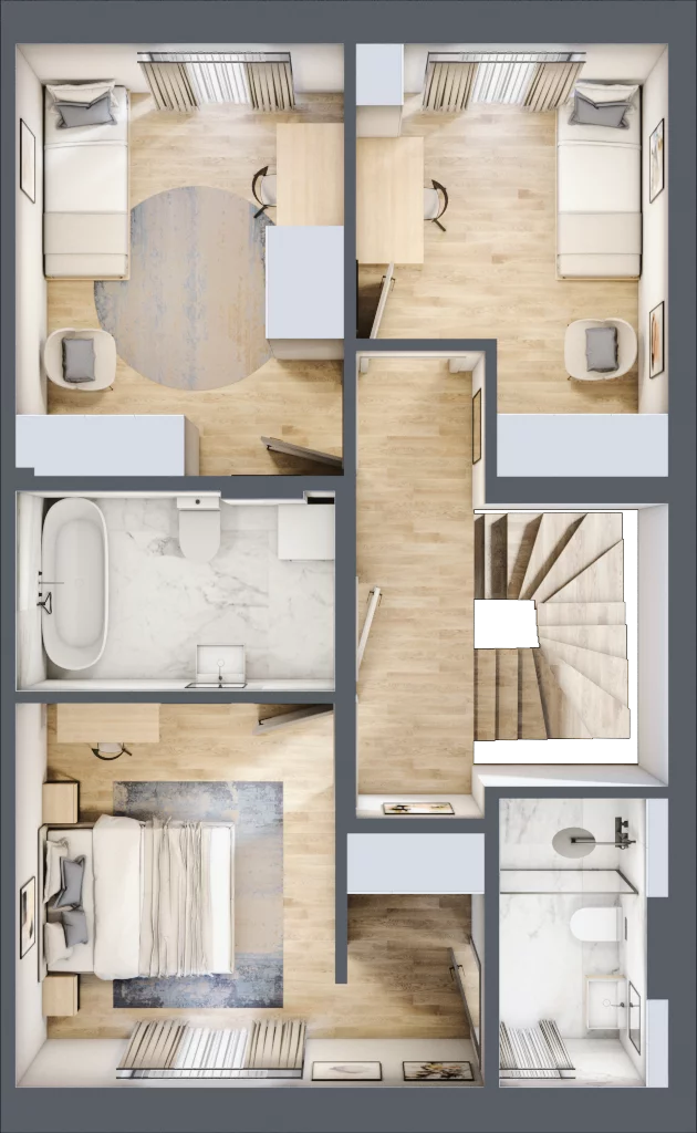 Dom 113,20 m², oferta nr 23/2, Dzielnica Hrabska - etap IV - domy z garażami, Falenty Nowe, ul. Droga Hrabska 4G