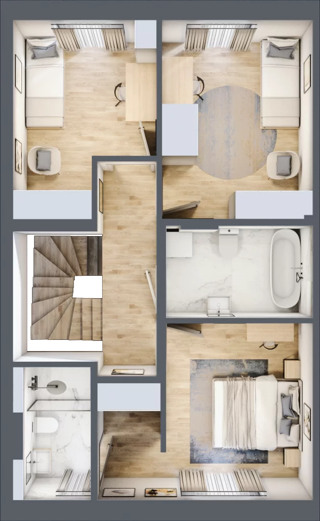 Dom 113,20 m², oferta nr 24/2, Dzielnica Hrabska - etap IV - domy z garażami, Falenty Nowe, ul. Droga Hrabska 4G