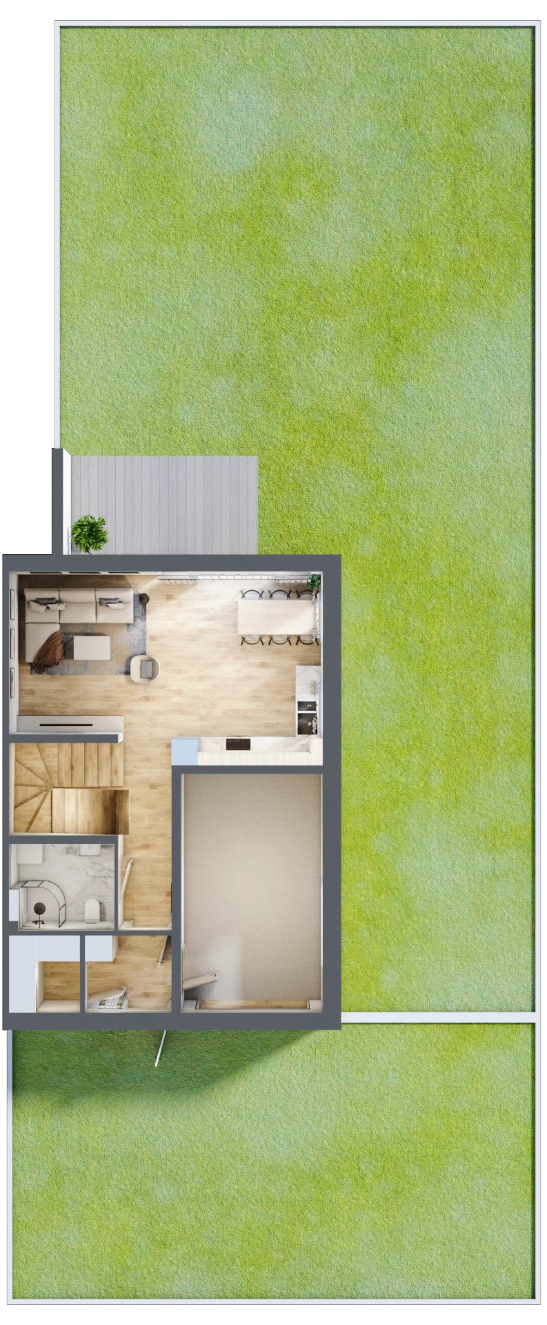 Dom 129,96 m², oferta nr 24/1, Dzielnica Hrabska - etap IV - domy z garażami, Falenty Nowe, ul. Droga Hrabska 4G