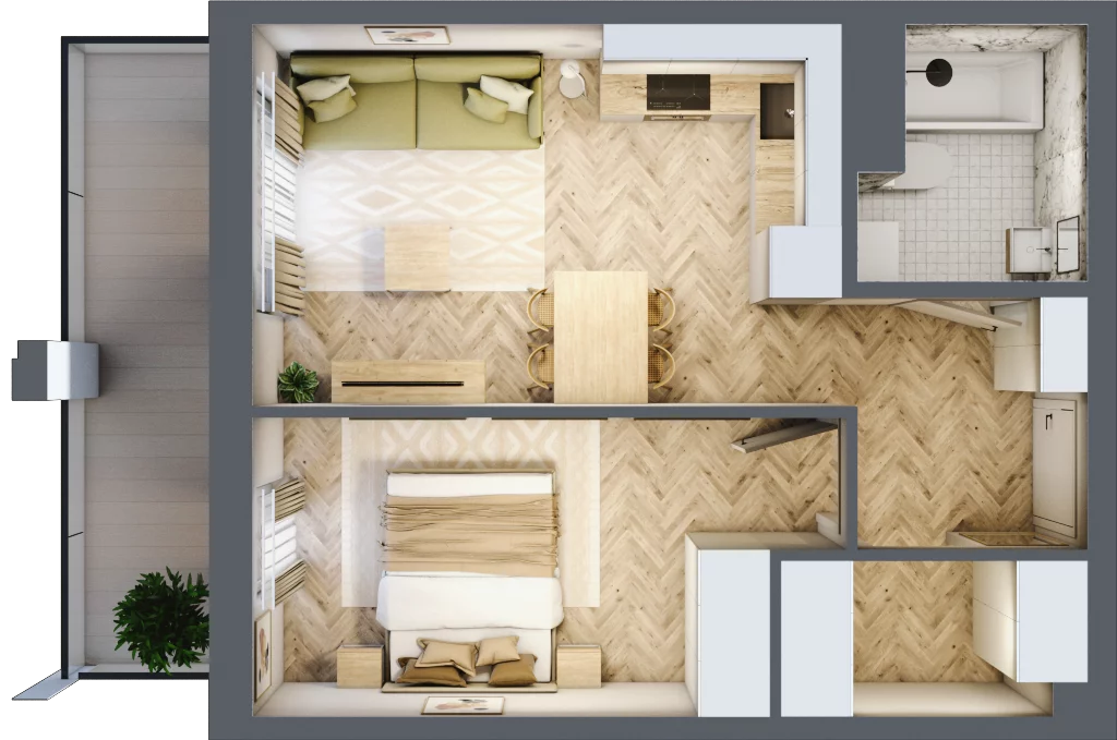 2 pokoje, mieszkanie 38,41 m², parter, oferta nr Budynek 1 Mieszkanie 7, Krakowska Rogatka, Kielce, Centrum, ul. Miodowicza 1