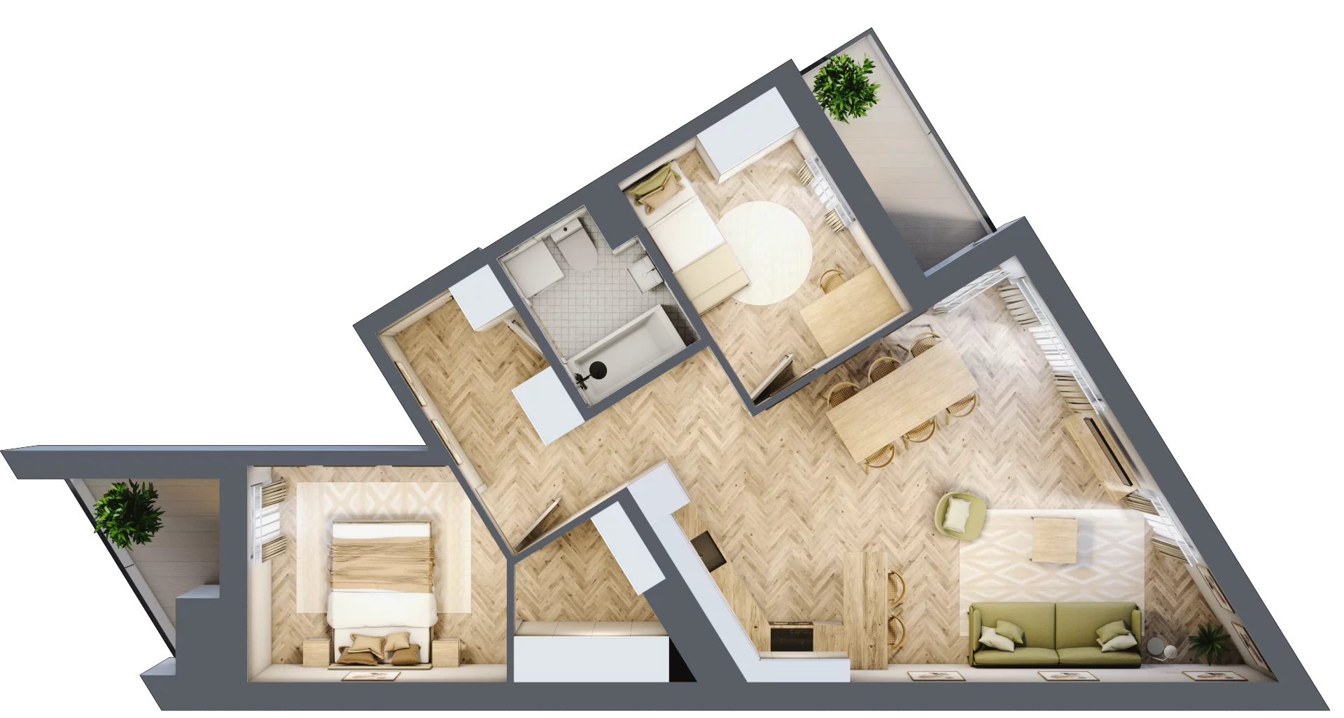 3 pokoje, mieszkanie 60,01 m², piętro 1, oferta nr Budynek 2 Mieszkanie 10, Krakowska Rogatka, Kielce, Centrum, ul. Miodowicza 1