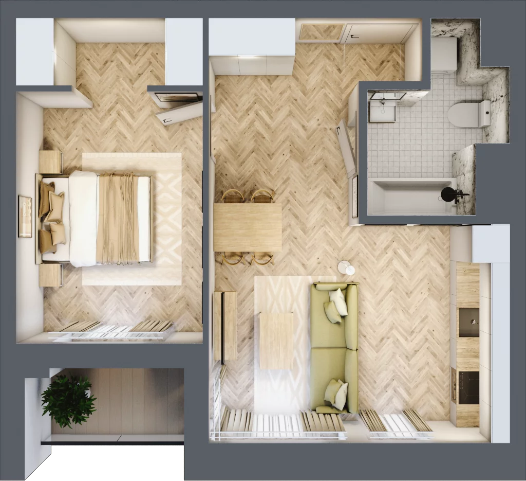 2 pokoje, lokal inwestycyjny 46,56 m², piętro 6, oferta nr L95, Sky Trust II - lokale inwestycyjne, Kielce, Bocianek, al. Solidarności / ul. Świętokrzyska