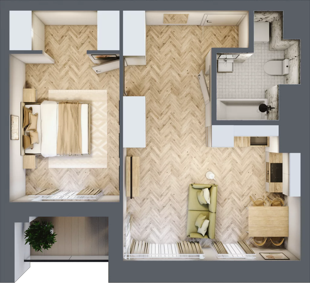 2 pokoje, lokal inwestycyjny 46,23 m², piętro 8, oferta nr L119, Sky Trust II - lokale inwestycyjne, Kielce, Bocianek, al. Solidarności / ul. Świętokrzyska
