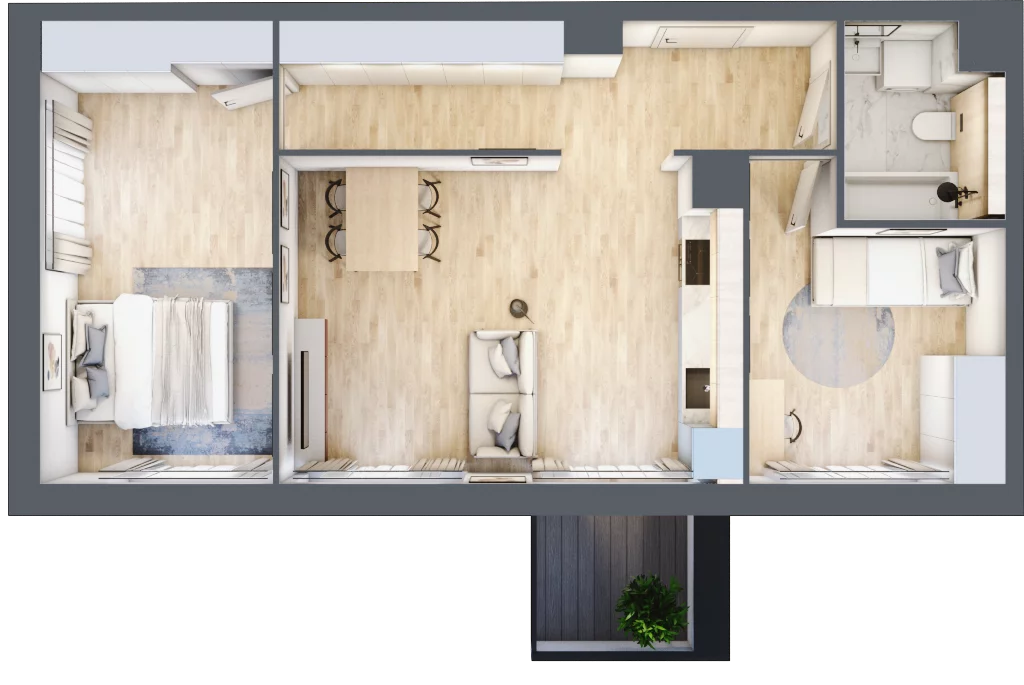 3 pokoje, apartament 59,23 m², piętro 1, oferta nr K11, Nowe Żerniki Bieńkowskiego, Wrocław, Żerniki, Fabryczna, ul. Bieńkowskiego