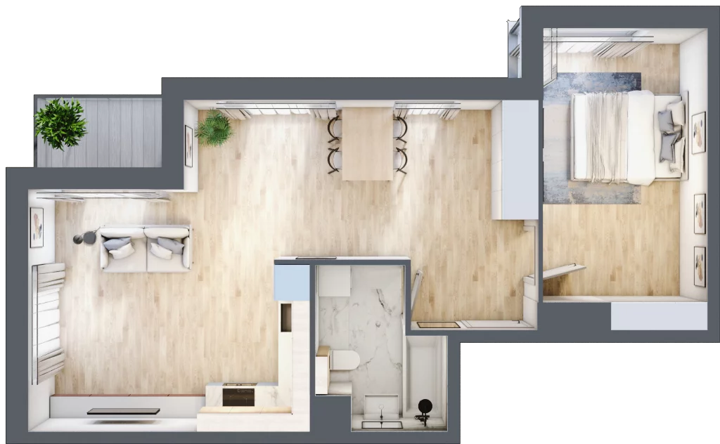 2 pokoje, apartament 53,09 m², piętro 1, oferta nr K12, Nowe Żerniki Bieńkowskiego, Wrocław, Żerniki, Fabryczna, ul. Bieńkowskiego