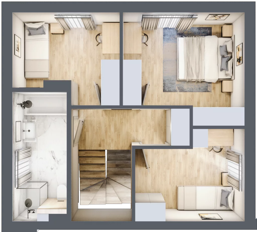 Dom 96,95 m², oferta nr 6/1, Brzegowa Park etap II, Łomianki, ul. Brzegowa