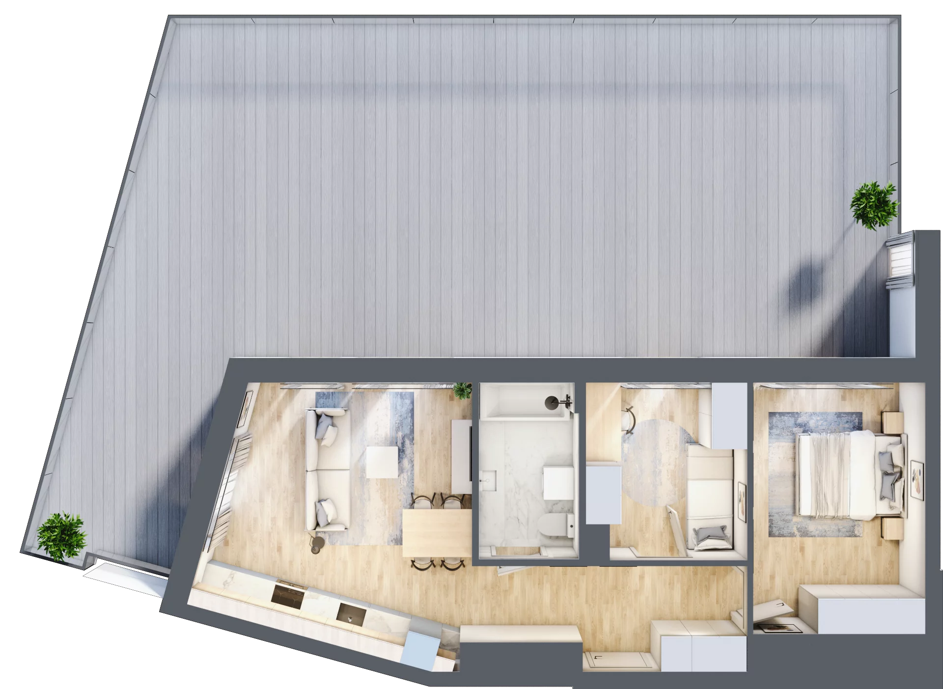 3 pokoje, mieszkanie 58,85 m², piętro 1, oferta nr M3/KL1, Luxury Point, Kielce, Centrum, al. Solidarności
