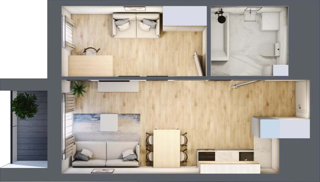 2 pokoje, mieszkanie 37,87 m², piętro 6, oferta nr M47/KL2, Luxury Point, Kielce, Centrum, al. Solidarności