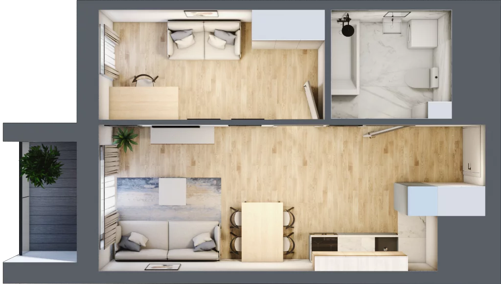 2 pokoje, mieszkanie 37,88 m², piętro 10, oferta nr M77/KL2, Luxury Point, Kielce, Centrum, al. Solidarności