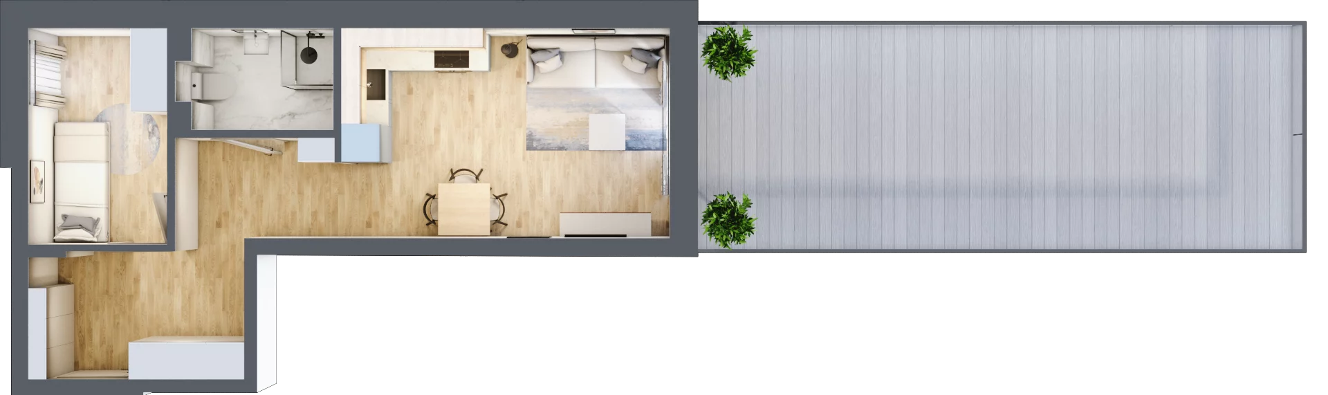 2 pokoje, mieszkanie 39,96 m², piętro 1, oferta nr M1/KL4, Luxury Point, Kielce, Centrum, al. Solidarności