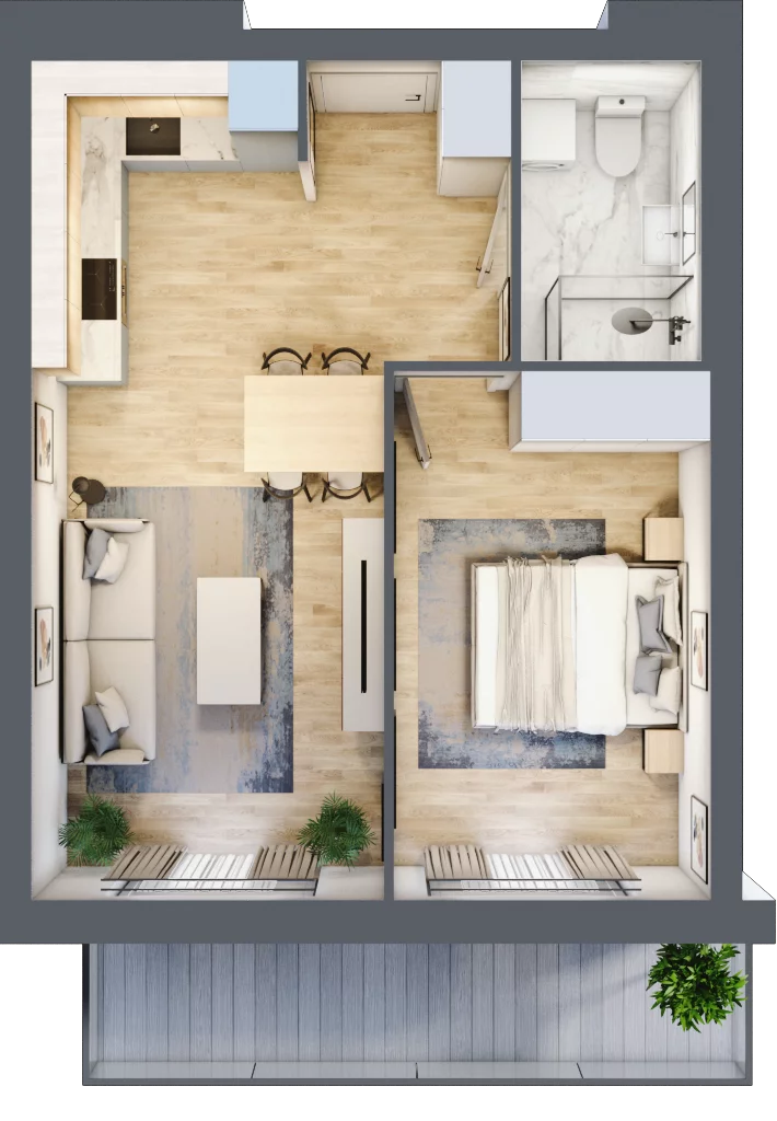 2 pokoje, mieszkanie 39,96 m², piętro 2, oferta nr A17, Dąbrowskiego 9, Szczecin, Zachód, Nowe Miasto, ul. Dąbrowskiego / Piekary