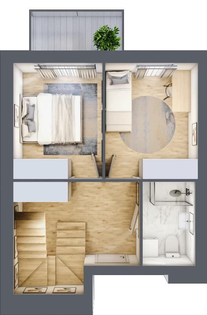 3 pokoje, mieszkanie 60,36 m², piętro 4, oferta nr A34, Dąbrowskiego 9, Szczecin, Zachód, Nowe Miasto, ul. Dąbrowskiego / Piekary