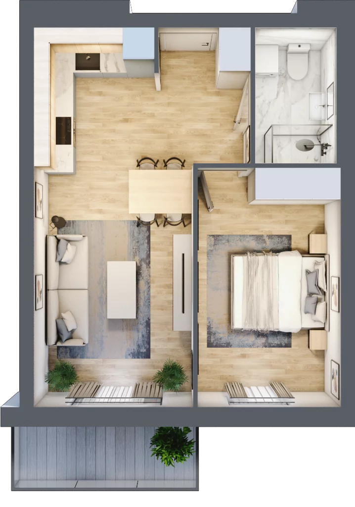2 pokoje, mieszkanie 39,96 m², piętro 3, oferta nr B25, Dąbrowskiego 9, Szczecin, Zachód, Nowe Miasto, ul. Dąbrowskiego / Piekary