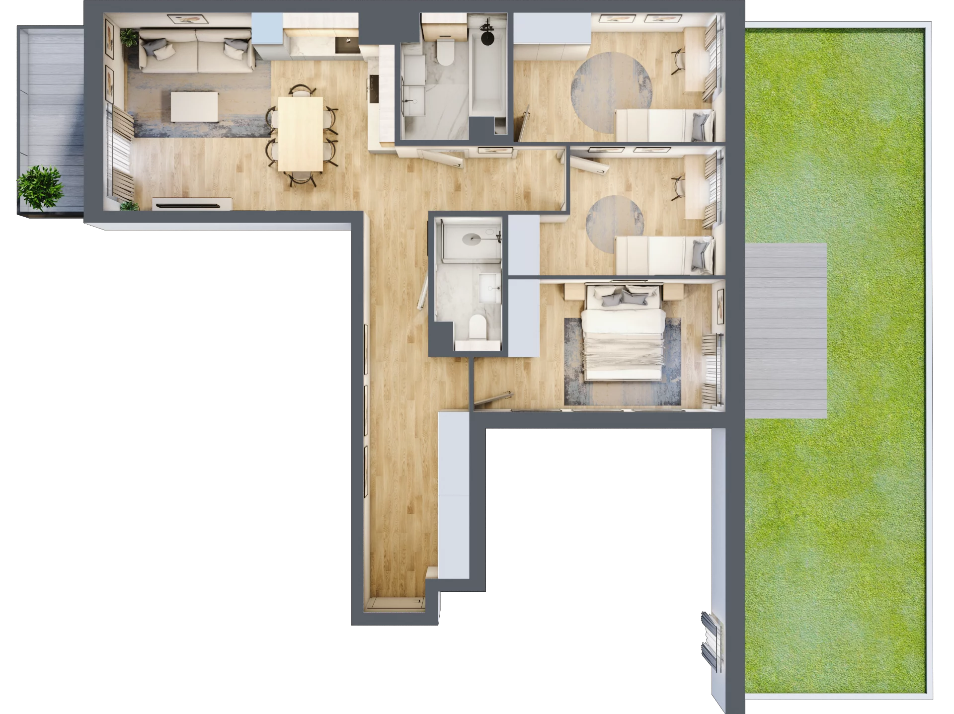 4 pokoje, mieszkanie 75,19 m², parter, oferta nr M2, Aleja Krakowska 201, Warszawa, Włochy, Raków, al. Krakowska 201