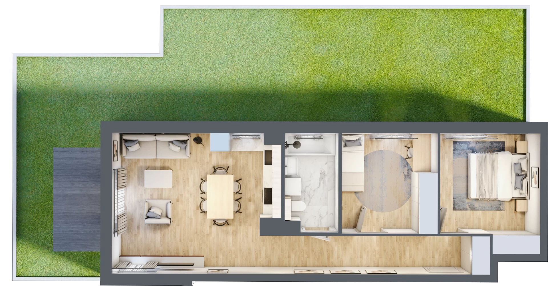3 pokoje, mieszkanie 59,53 m², parter, oferta nr M36, Aleja Krakowska 201, Warszawa, Włochy, Raków, al. Krakowska 201
