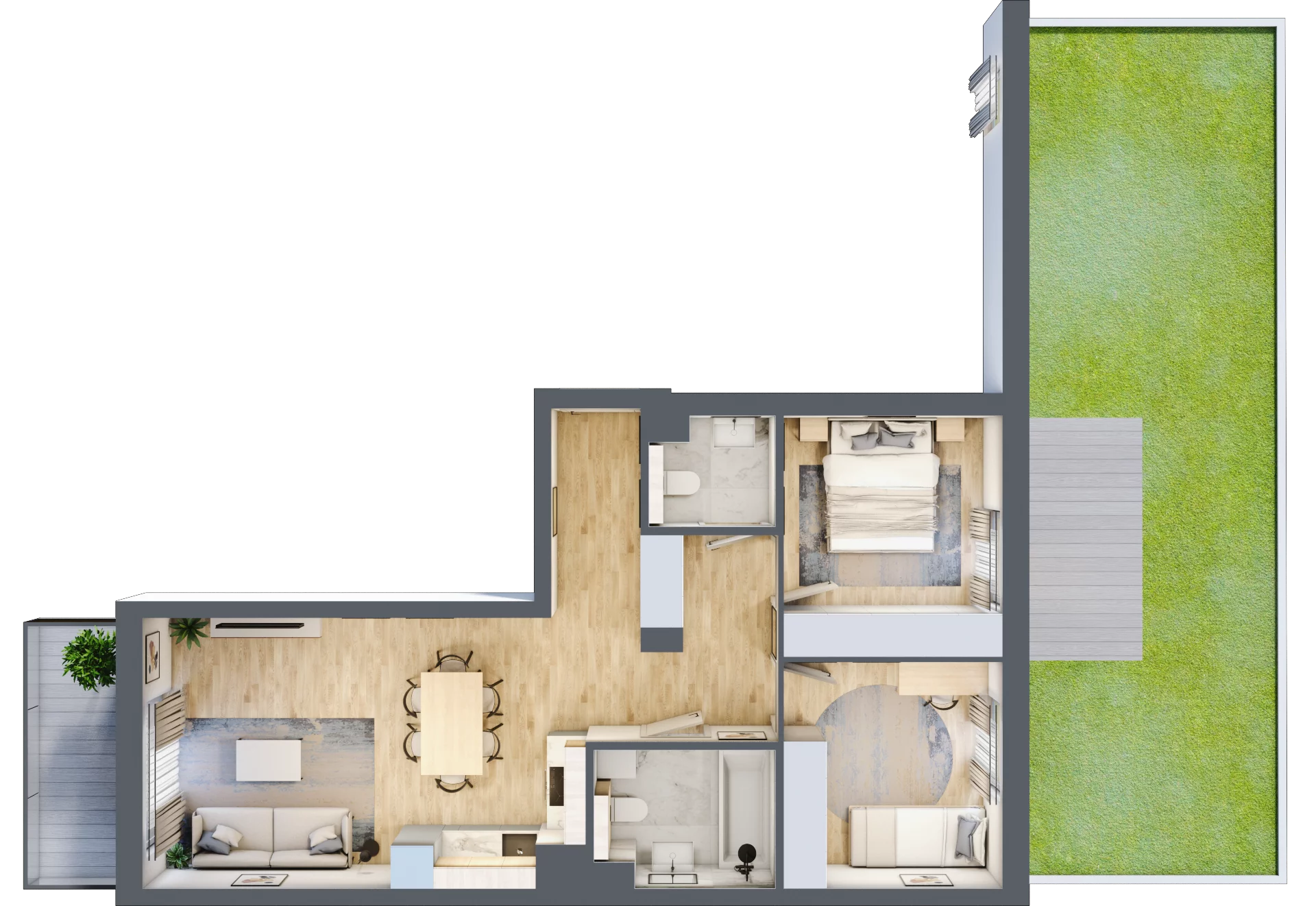 3 pokoje, mieszkanie 59,36 m², parter, oferta nr M37, Aleja Krakowska 201, Warszawa, Włochy, Raków, al. Krakowska 201