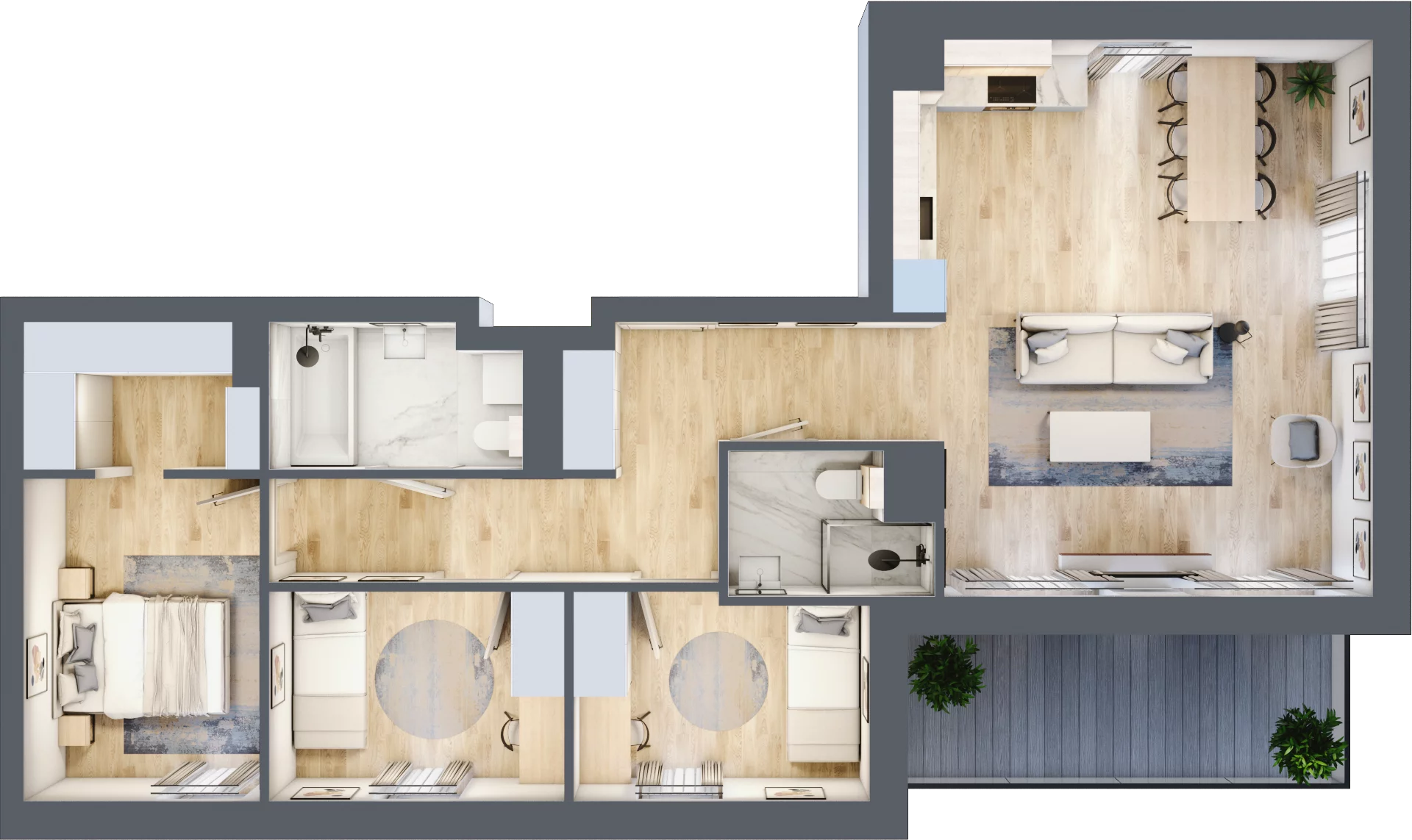 4 pokoje, mieszkanie 81,88 m², piętro 3, oferta nr M21, Villa Terra, Polanica-Zdrój, ul. Mickiewicza 2C