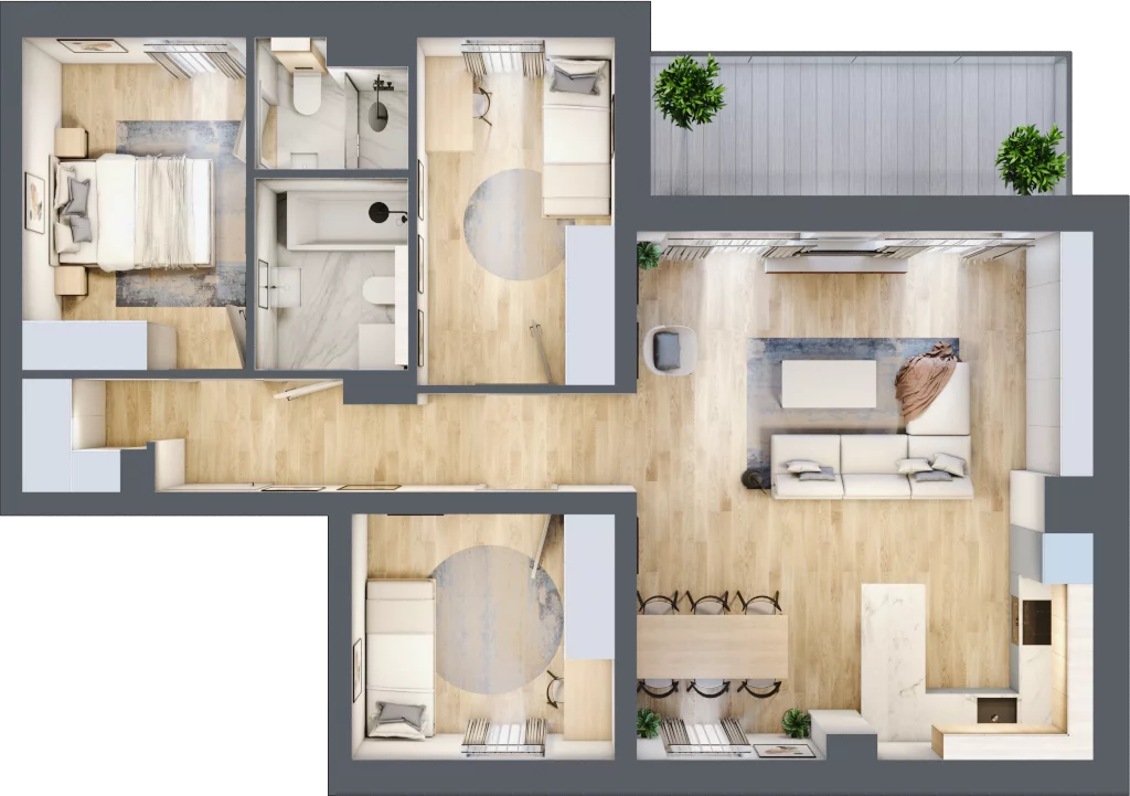 4 pokoje, mieszkanie 79,28 m², piętro 3, oferta nr M24, Villa Terra, Polanica-Zdrój, ul. Mickiewicza 2C
