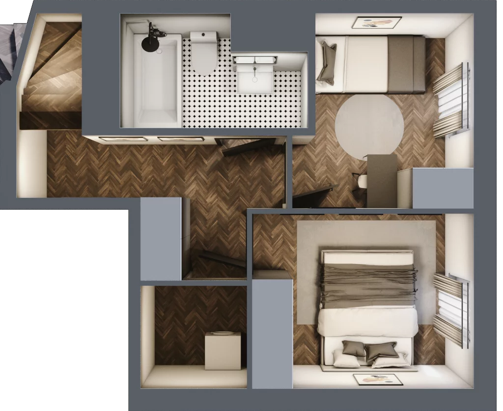 4 pokoje, mieszkanie 69,69 m², parter, oferta nr A6.1, Tarasy Moderno, Kraków, Łagiewniki-Borek Fałęcki, ul. Zbrojarzy
