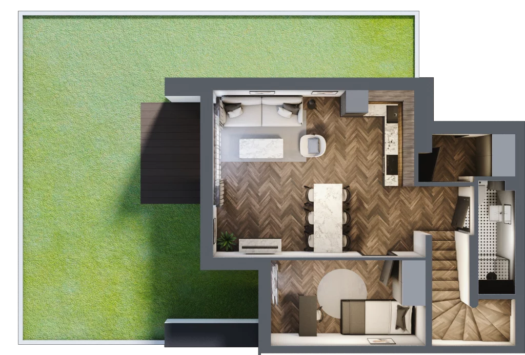 4 pokoje, mieszkanie 69,69 m², parter, oferta nr A9.1, Tarasy Moderno, Kraków, Łagiewniki-Borek Fałęcki, ul. Zbrojarzy