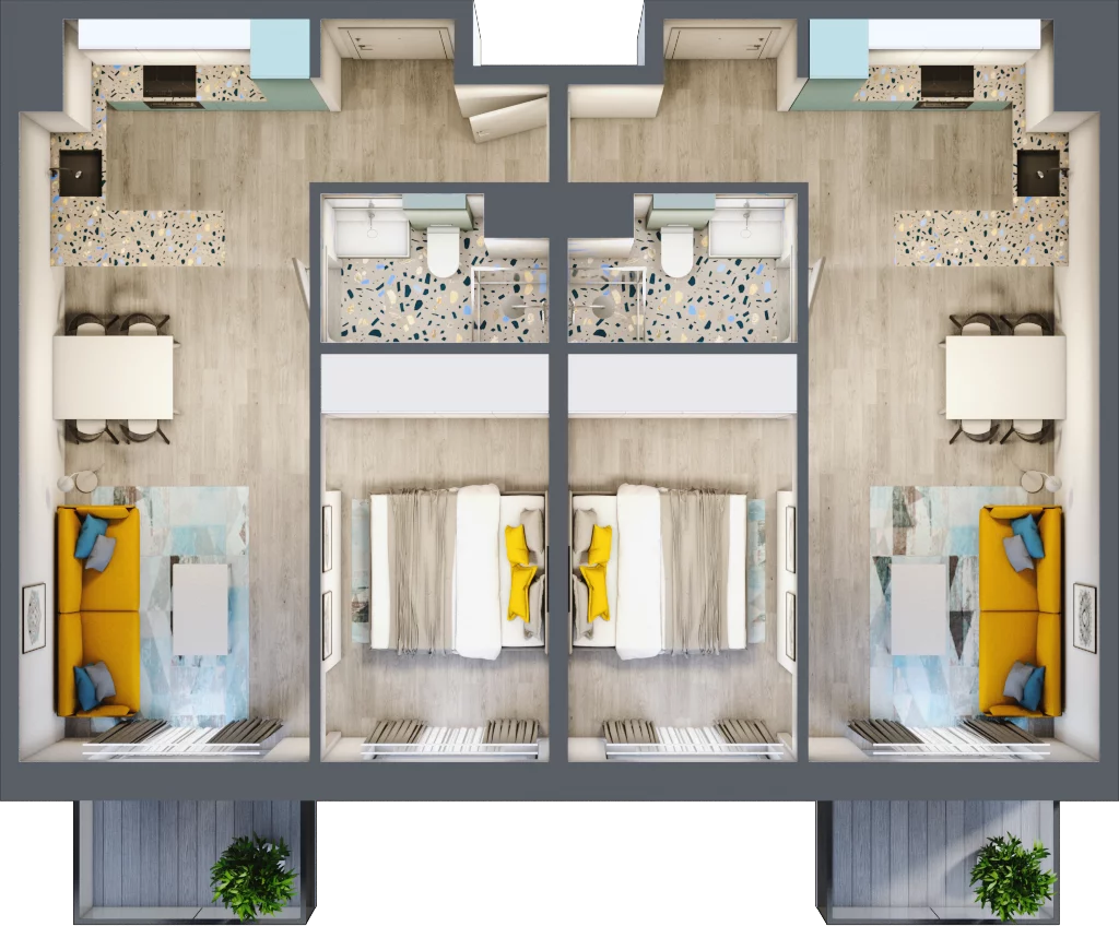 4 pokoje, mieszkanie 76,82 m², piętro 6, oferta nr E.6.3, Osiedle Nowa Dąbrowa, Dąbrowa Górnicza, Gołonóg, ul. Graniczna 14