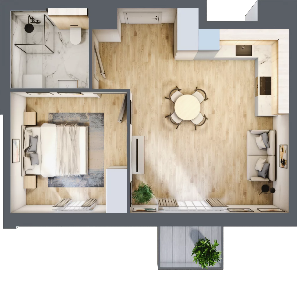 2 pokoje, mieszkanie 43,44 m², piętro 3, oferta nr B.M064, Oh! Praga, Warszawa, Praga Północ, Szmulki, ul. Białostocka 5D