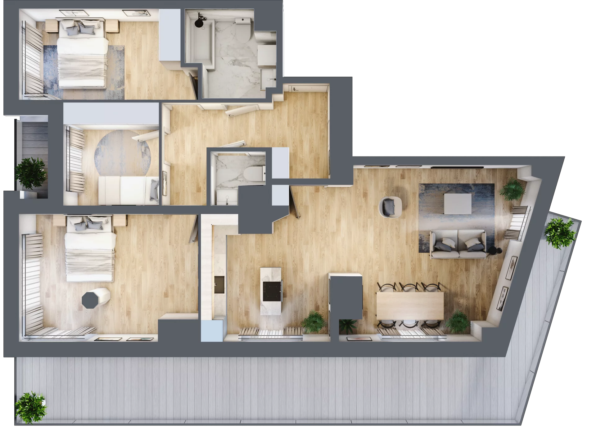 4 pokoje, apartament 88,82 m², piętro 5, oferta nr M502, SeaBreeze, Świnoujście, Osiedle Matejki, ul. Jana Matejki 41