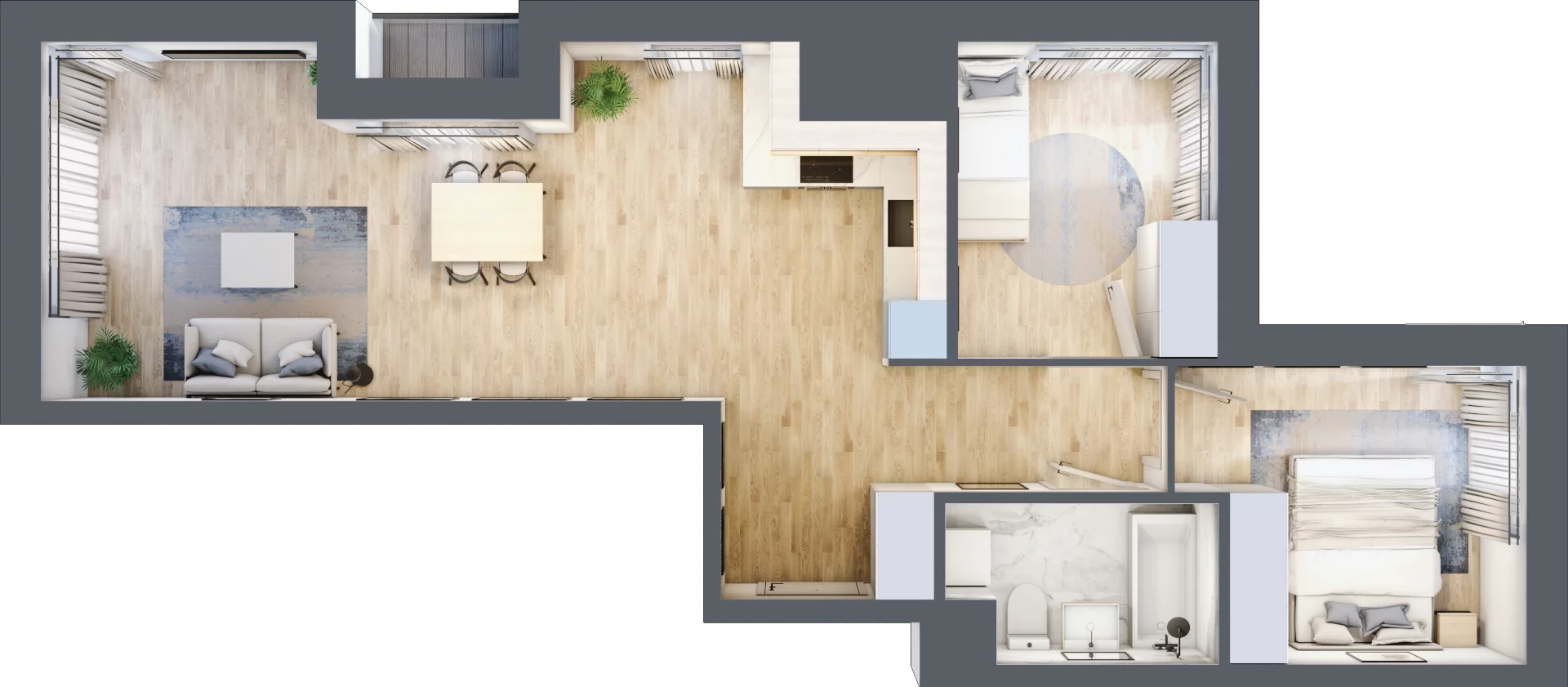3 pokoje, apartament 61,16 m², piętro 9, oferta nr M906, SeaBreeze, Świnoujście, Osiedle Matejki, ul. Jana Matejki 41