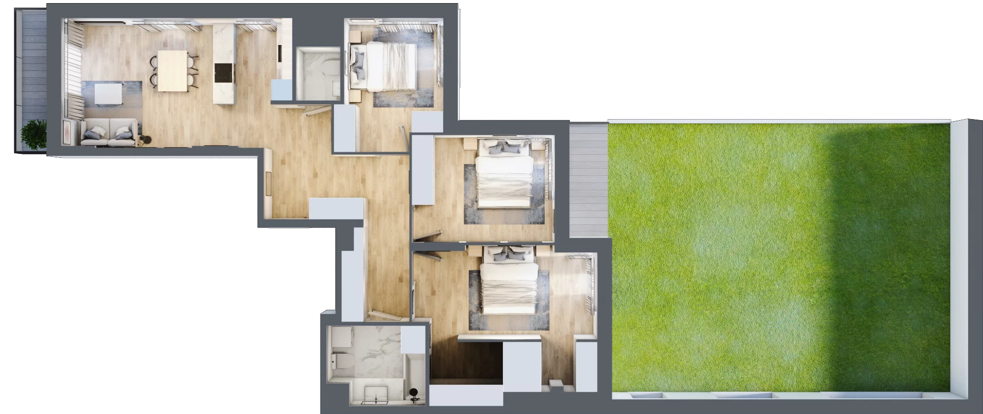 4 pokoje, apartament 89,97 m², piętro 1, oferta nr M108, SeaBreeze, Świnoujście, Osiedle Matejki, ul. Jana Matejki 41