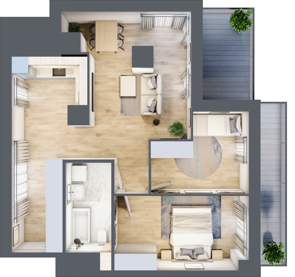 3 pokoje, apartament 62,95 m², piętro 7, oferta nr M708, SeaBreeze, Świnoujście, Osiedle Matejki, ul. Jana Matejki 41