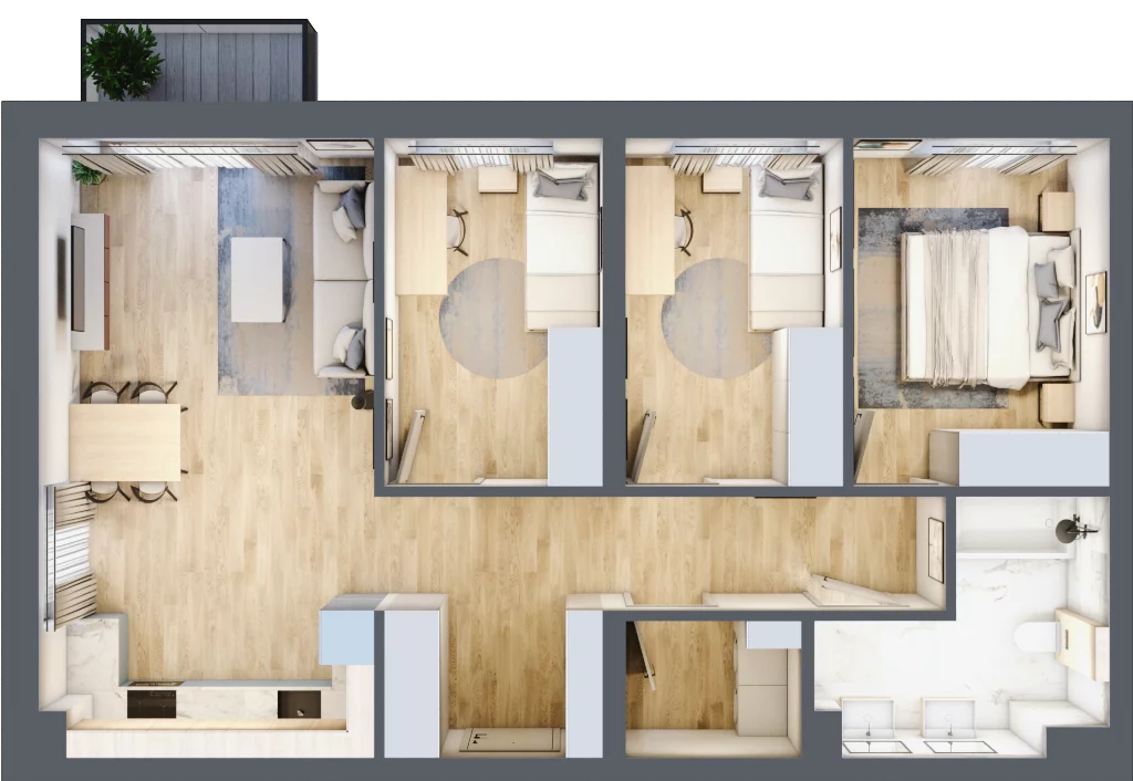 4 pokoje, mieszkanie 75,17 m², piętro 3, oferta nr CM18, Nowa Słodownia, Nysa, ul. Słowiańska 18